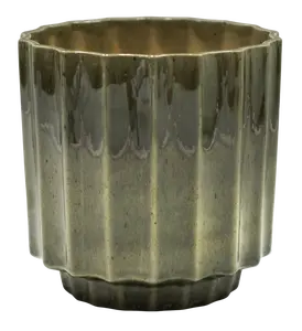 Ivyline 'Lugano' Scalloped Green Reactive Plant Pot - image 2