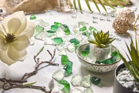 'Shamrock' Pot Toppers Frosted Glass - image 2