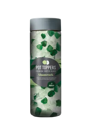 'Shamrock' Pot Toppers Frosted Glass - image 3